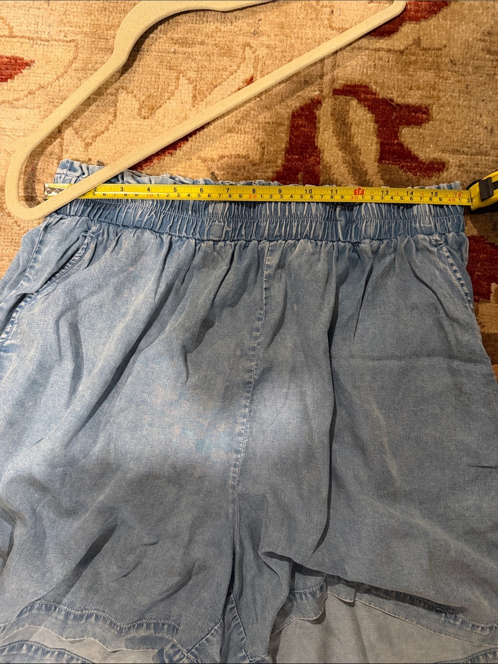 Jane and Delancey Light Blue Paperbag-Waist Denim Shorts - Picture 7 of 7